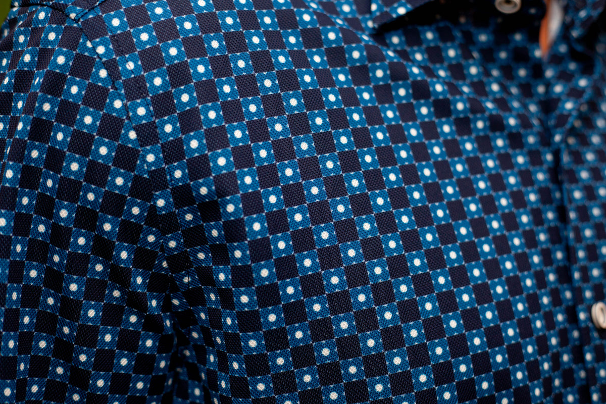 Retro Blues Long Sleeve Tech Shirt Buki