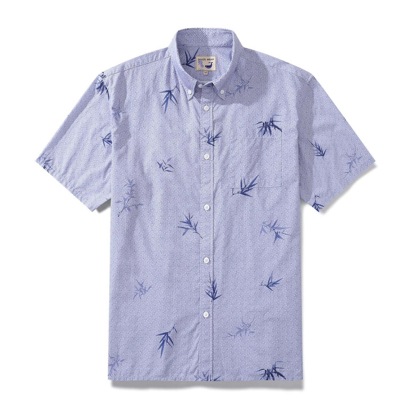 Hawaiian Shirts For Men Vintage Cotton Button Down Abundant Bamboo Ambiance Short Sleeve Aloha Shirt By Amy