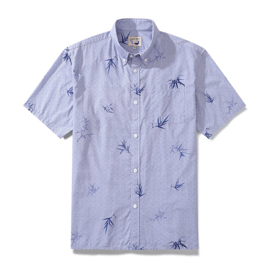 Hawaiian Shirts For Men Vintage Cotton Button Down Abundant Bamboo Ambiance Short Sleeve Aloha Shirt By Amy