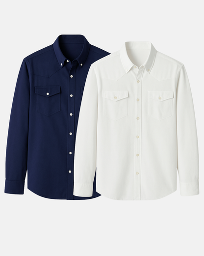 Buki’s Cinqo Western Tech Shirt 2-Pack - Navy/White Buki