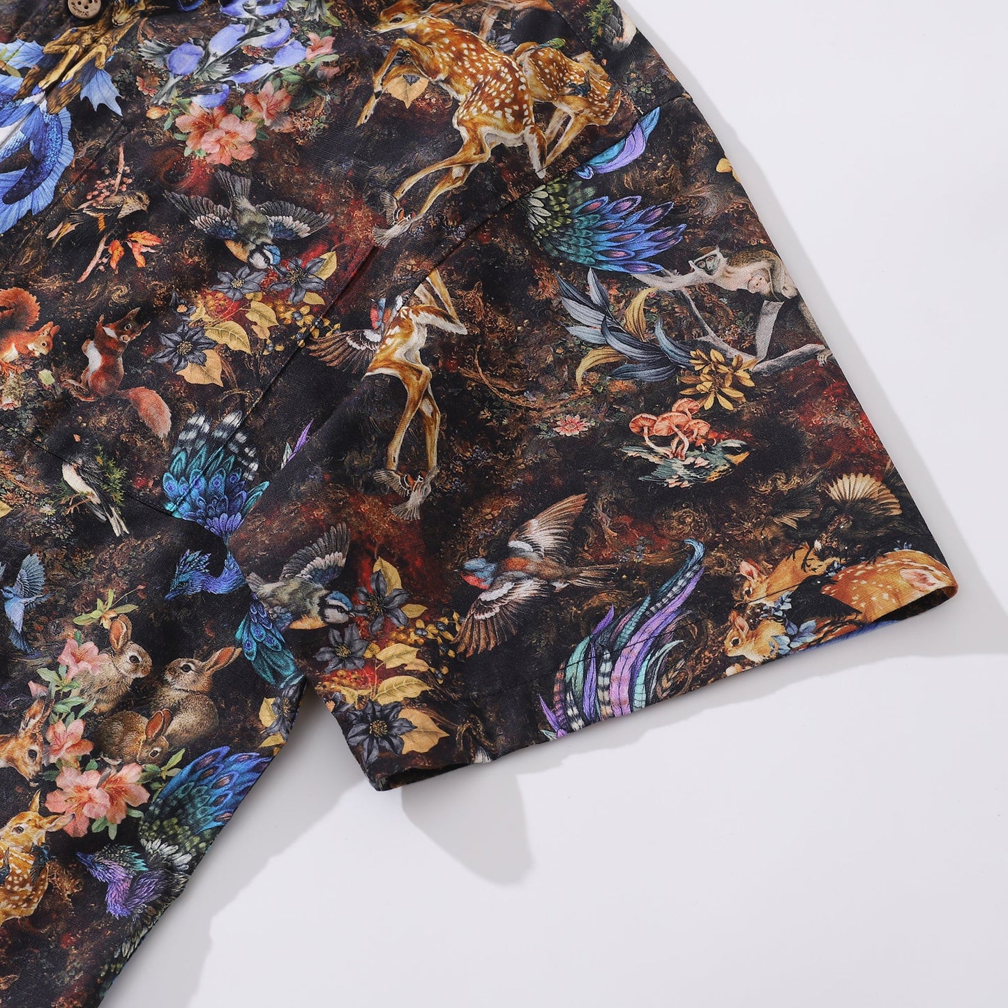 Men's Hawaiian Shirt Figurative Art Cotton Button-down Short Sleeve Aloha Shirt By Yakima
