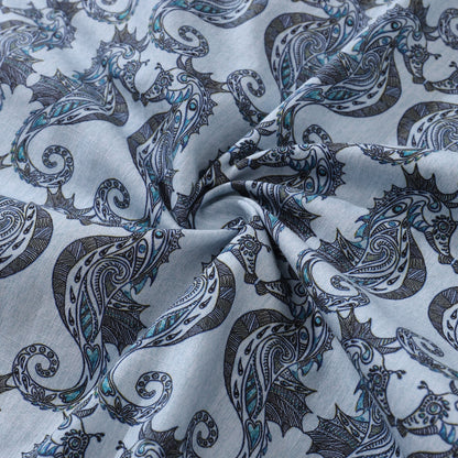 Summer Hawaiian Shirt For Men Smile of the Sea Print Shirt Camp Collar 100% Cotton By Cigar