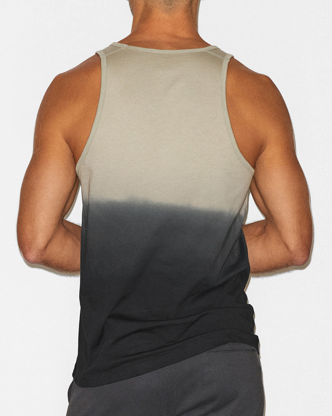 Dip Dye Relaxed Tank Sandstone Beige