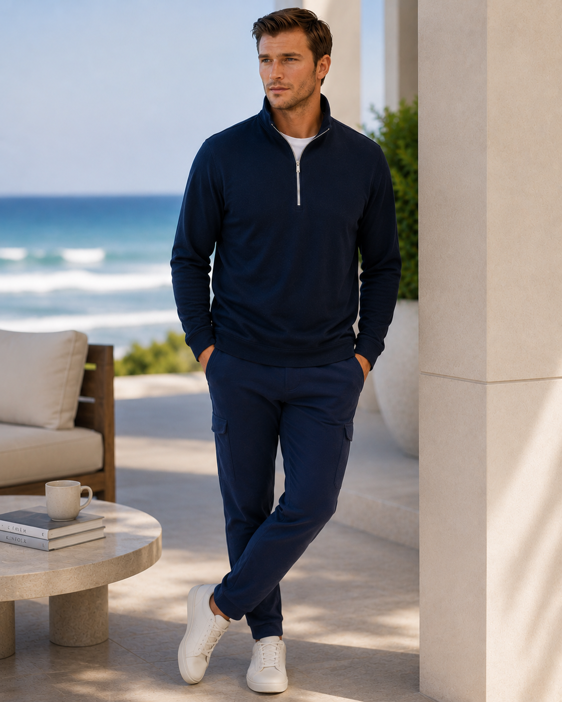 Buki Cinqo Travel Half Zip - Navy Buki