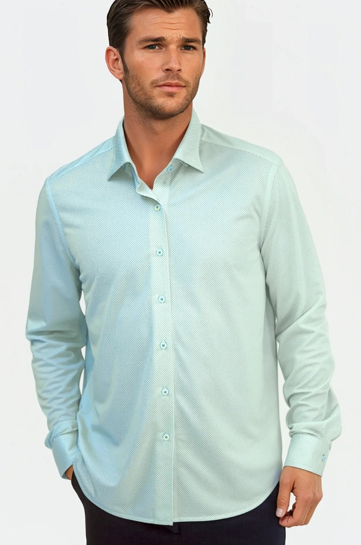 Studio Dot Long Sleeve Tech Shirt - Teal Buki