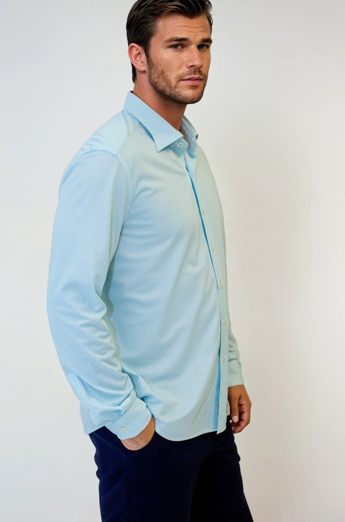 Studio Dot Long Sleeve Tech Shirt - Teal Buki