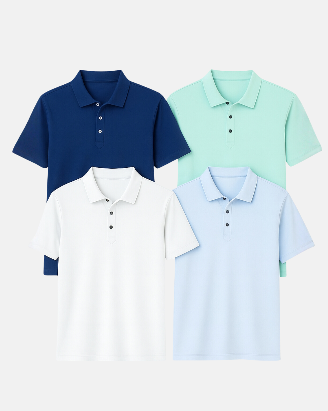 Buki Cinqo Polo 4-Pack - Navy/White/Julep/Blue Buki