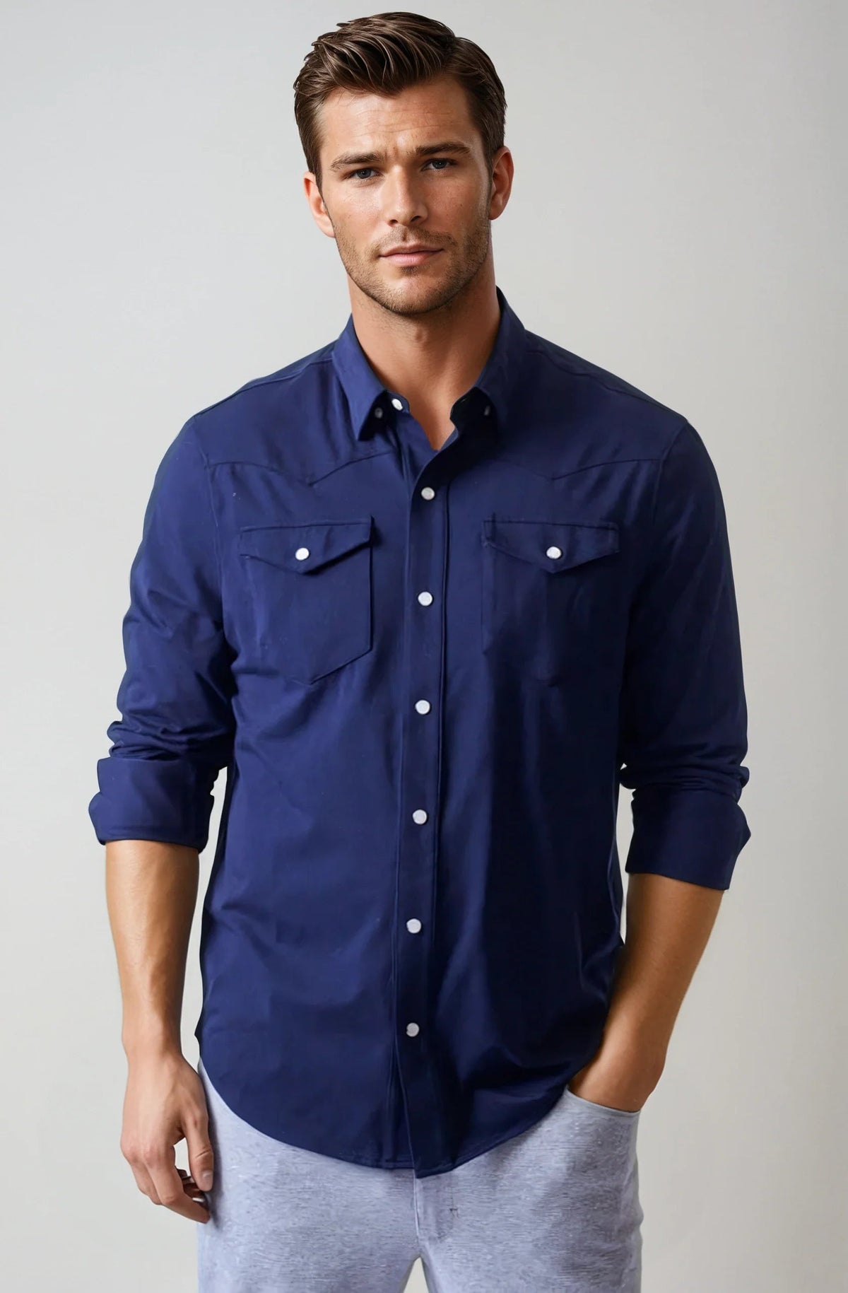Buki’s Cinqo Western Tech Shirt - Navy Buki
