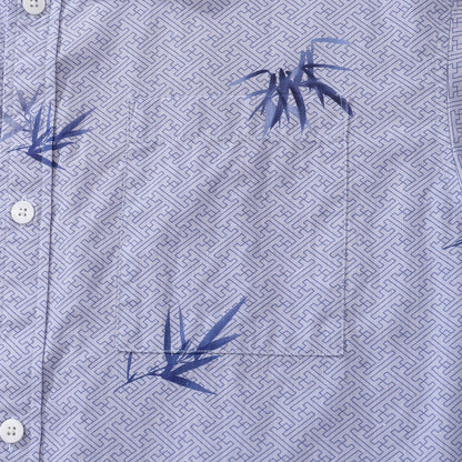 Hawaiian Shirts For Men Vintage Cotton Button Down Abundant Bamboo Ambiance Short Sleeve Aloha Shirt By Amy
