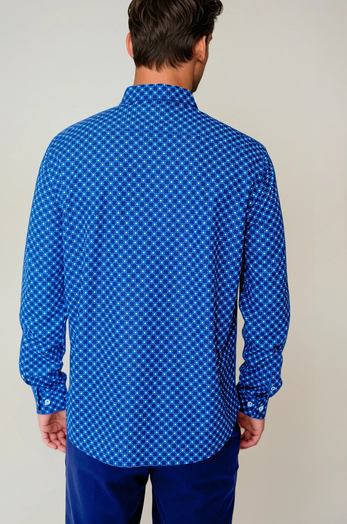 Retro Blues Long Sleeve Tech Shirt Buki