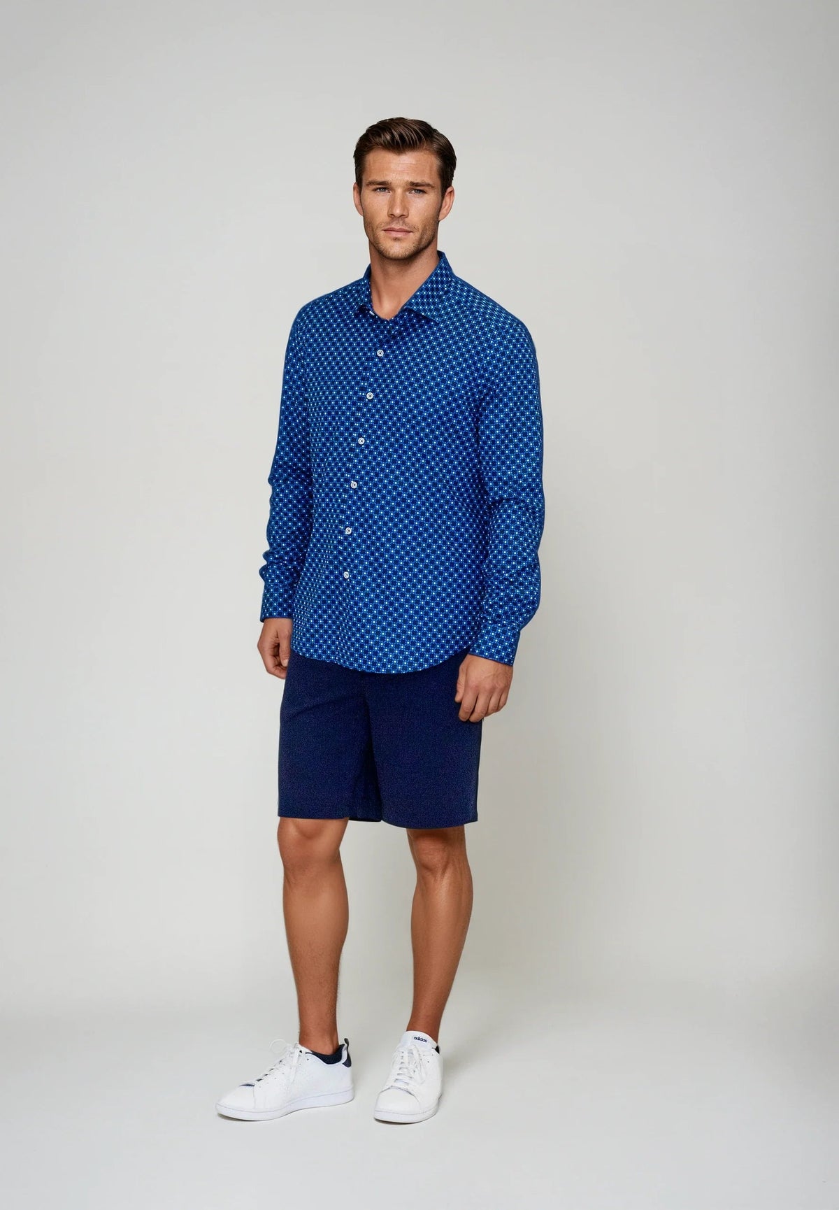 Retro Blues Long Sleeve Tech Shirt Buki