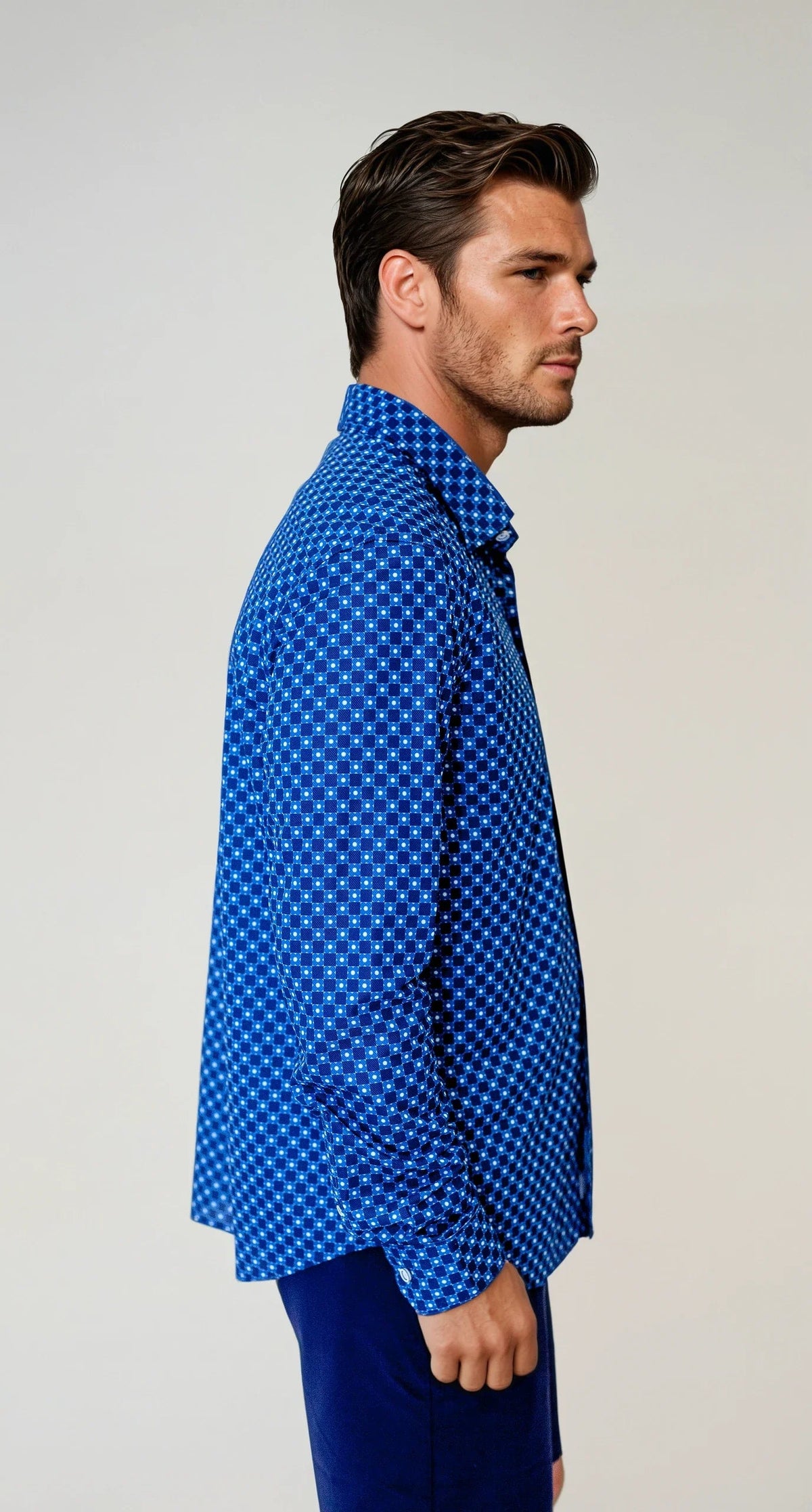 Retro Blues Long Sleeve Tech Shirt Buki