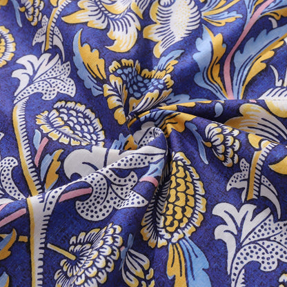 Hawaiian Shirt For Men Azure Garden Print Shirt Camp Collar 100% Cotton By Cigar