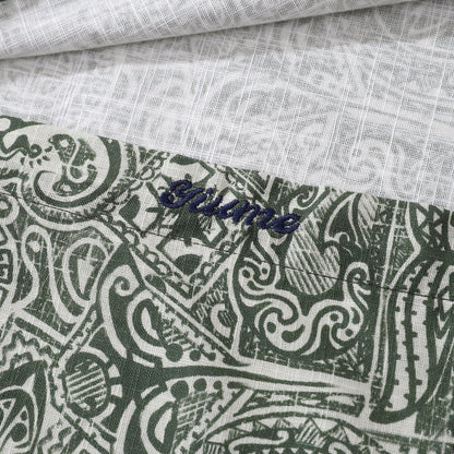 Long Sleeve Hawaiian Shirt For Men Guardian Totem Cotton Button-down Aloha Shirt By Sun