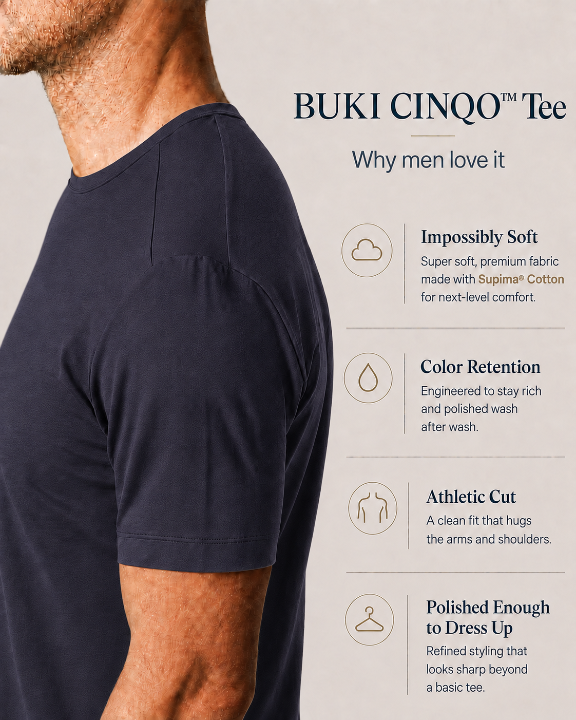 Buki Cinqo Tech Tee  - Black Buki