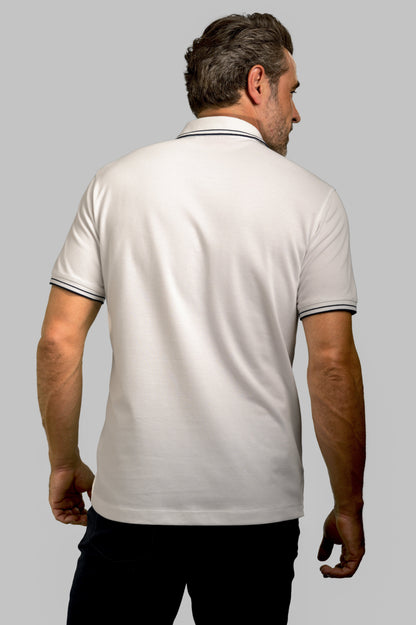 Pocket Polo Shirt - White Buki