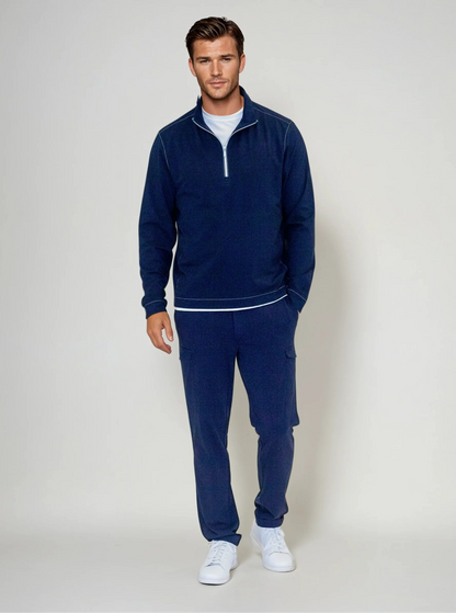 Buki Cinqo Travel Half Zip 2-Pack - Navy/White Buki