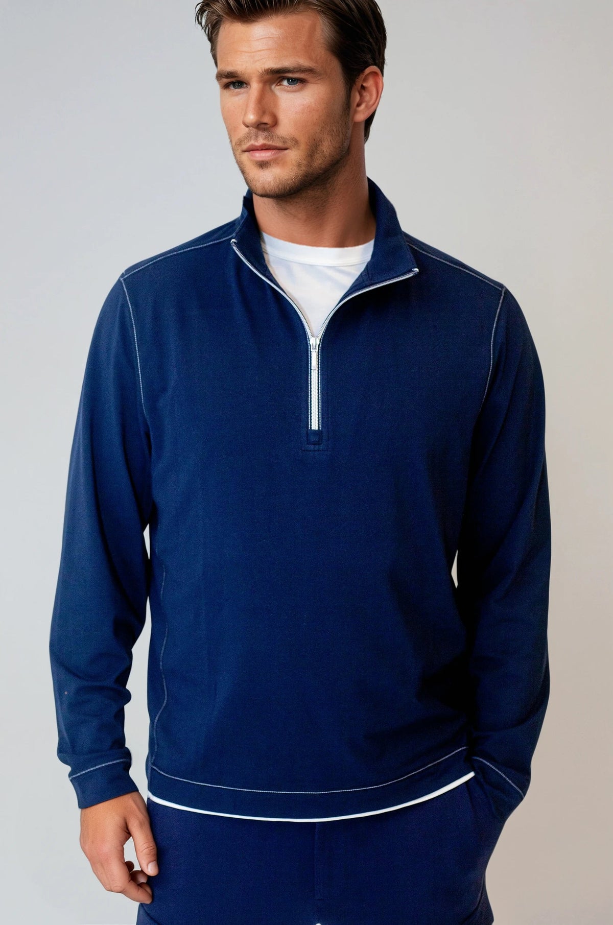 Buki Cinqo Travel Half Zip 2-Pack - Navy/White Buki