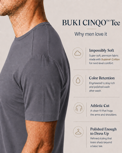Buki Cinqo Tech Tee - Raven Buki